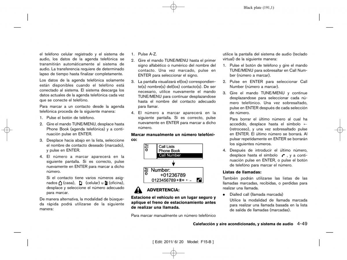 Nissan Juke manual del propietario / page 193