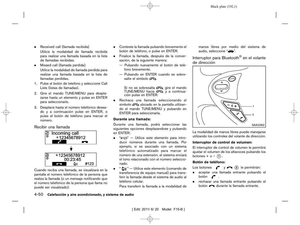 Nissan Juke manual del propietario / page 194