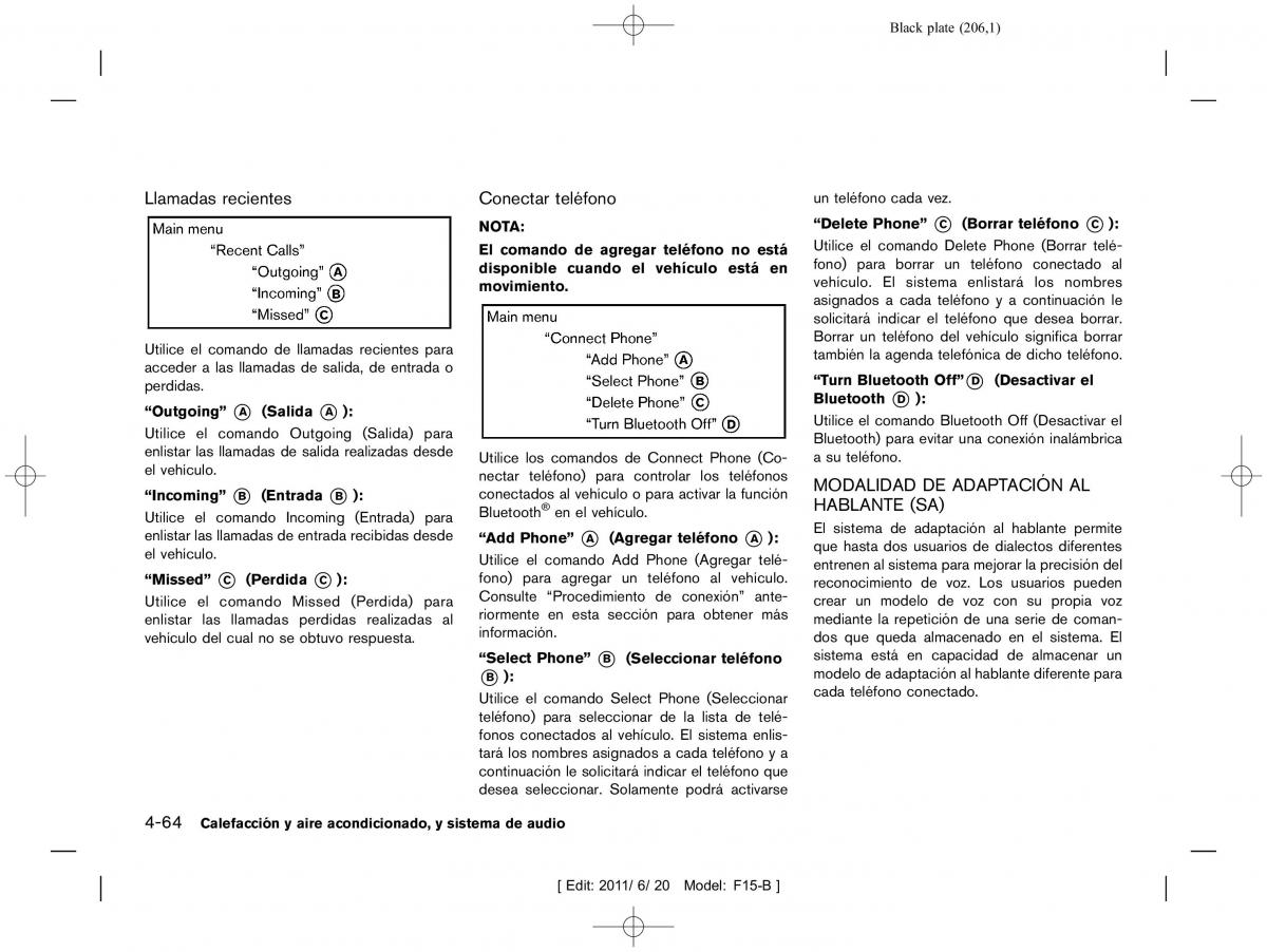 Nissan Juke manual del propietario / page 208