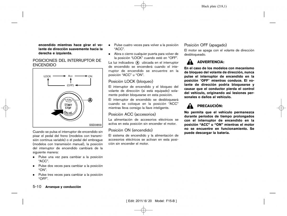 Nissan Juke manual del propietario / page 220