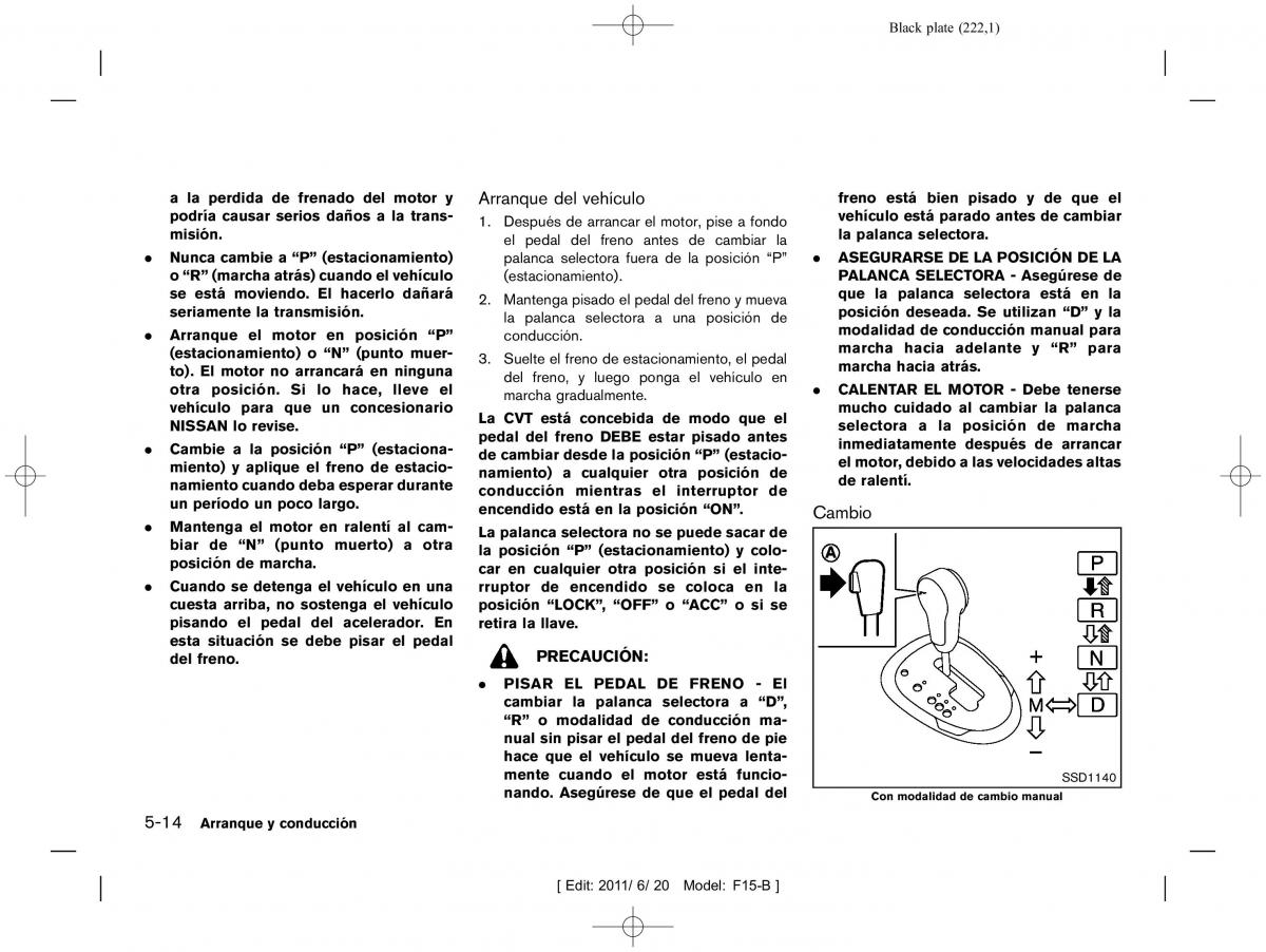 Nissan Juke manual del propietario / page 224