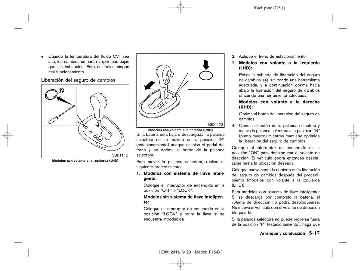 Nissan Juke manual del propietario / page 227