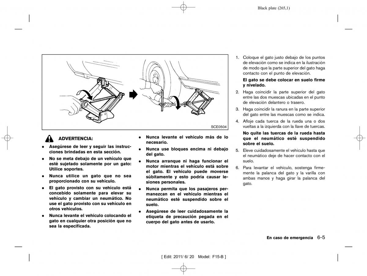 Nissan Juke manual del propietario / page 267