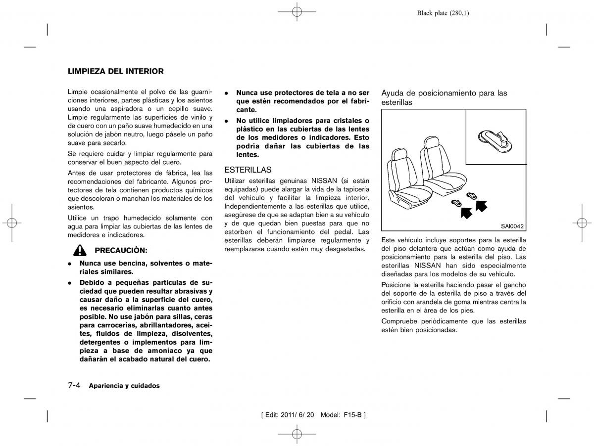 Nissan Juke manual del propietario / page 282