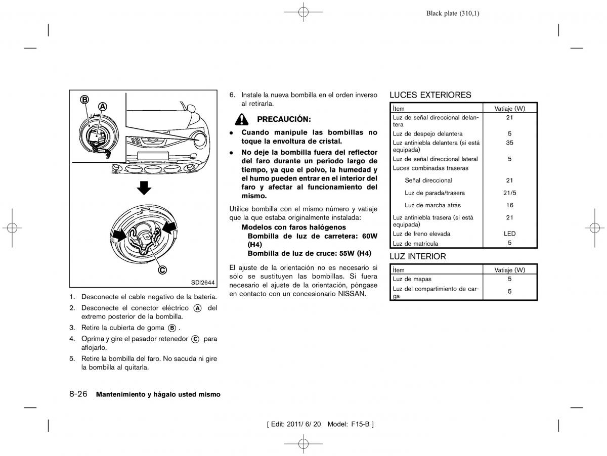 Nissan Juke manual del propietario / page 312