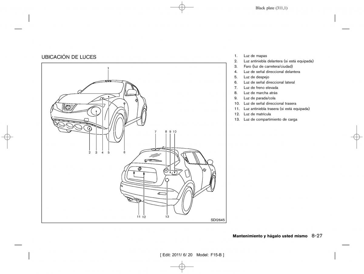 Nissan Juke manual del propietario / page 313