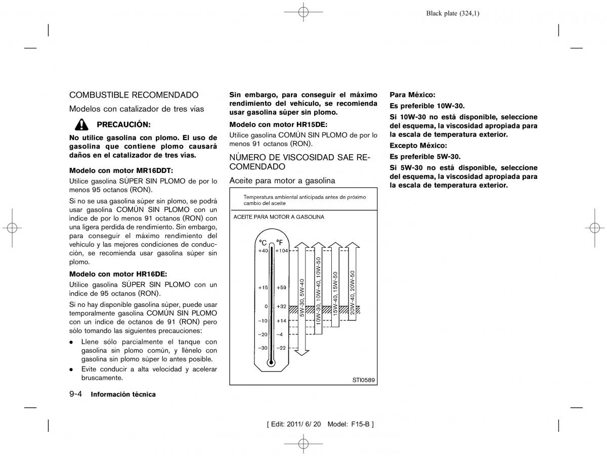 Nissan Juke manual del propietario / page 326