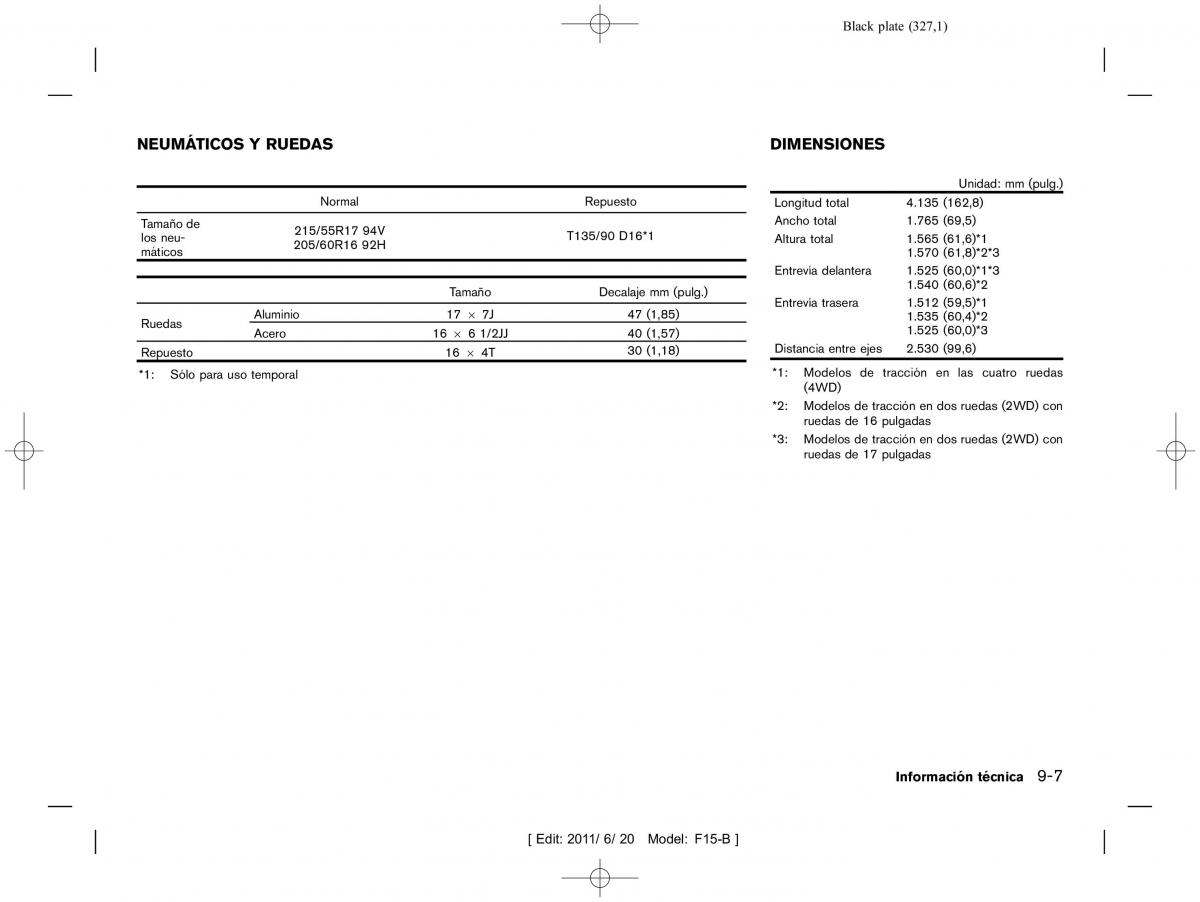 Nissan Juke manual del propietario / page 329