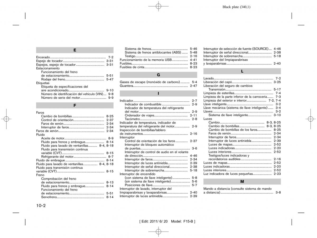 Nissan Juke manual del propietario / page 342