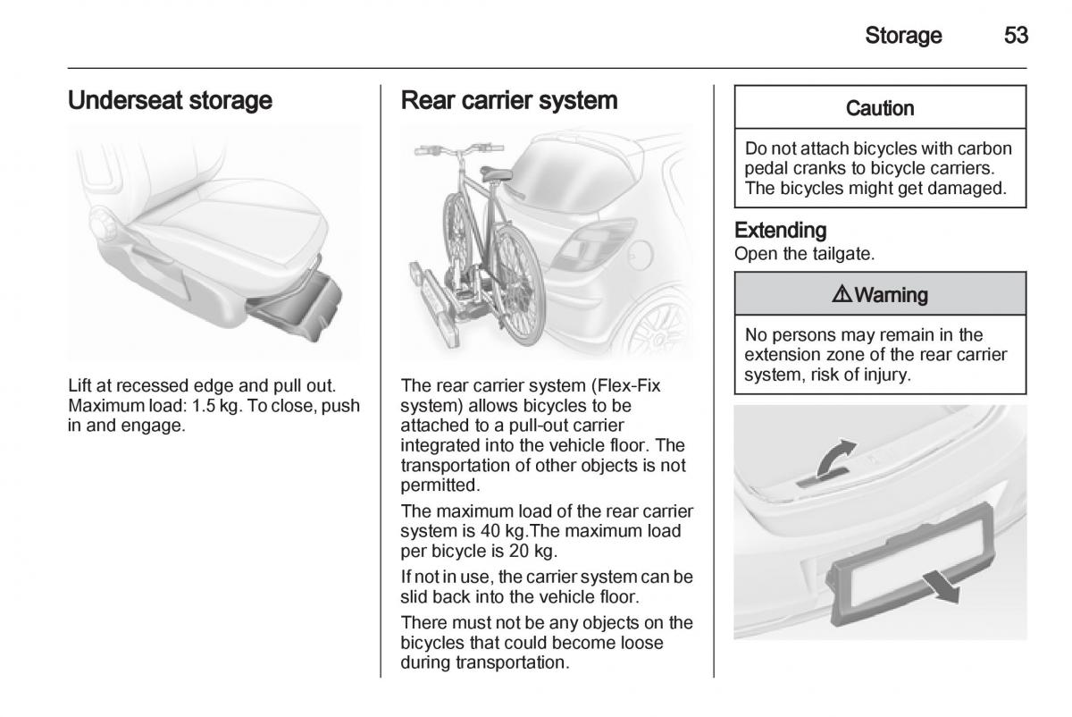 Opel Corsa D owners manual / page 55