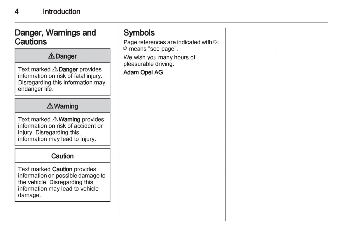 Opel Corsa D owners manual / page 6