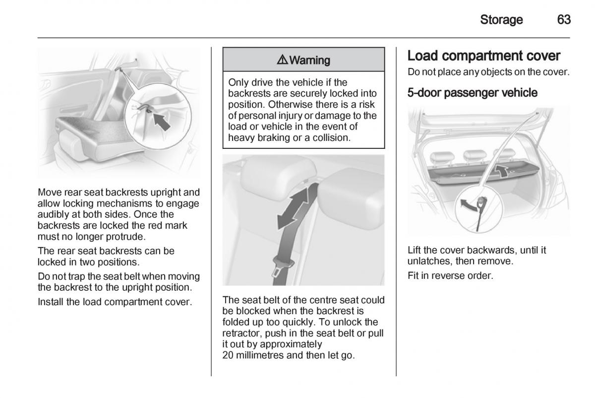 Opel Corsa D owners manual / page 65