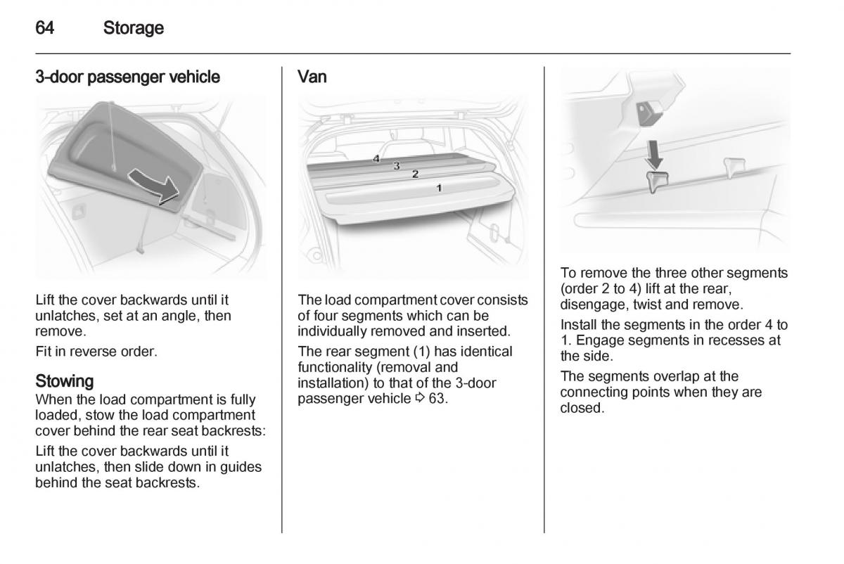 Opel Corsa D owners manual / page 66