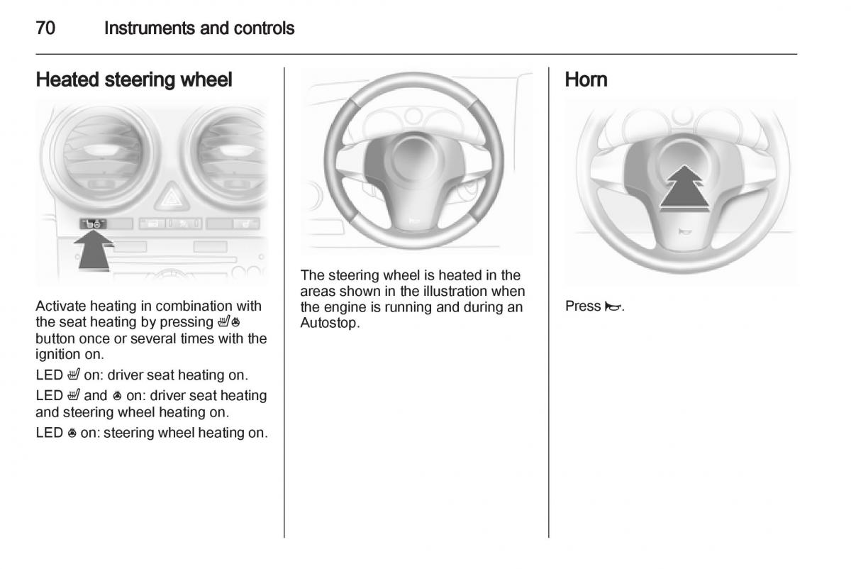 Opel Corsa D owners manual / page 72