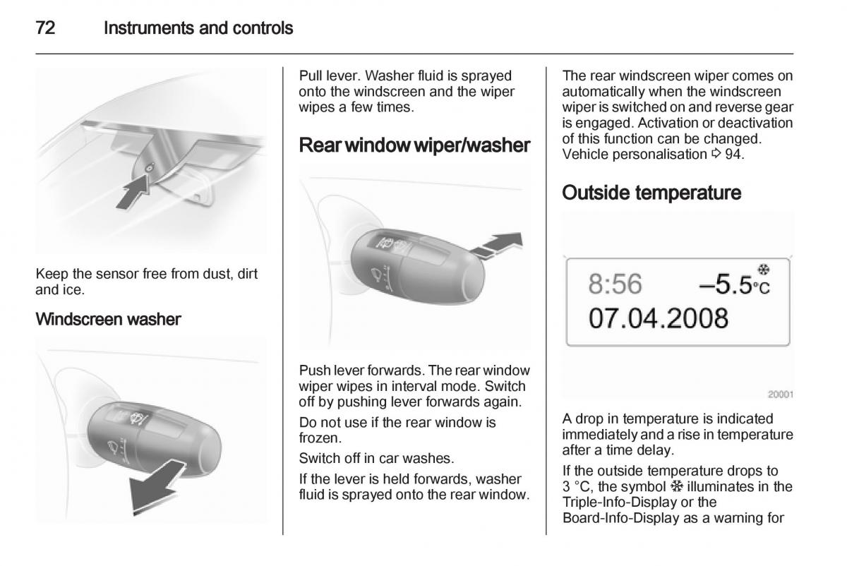 Opel Corsa D owners manual / page 74