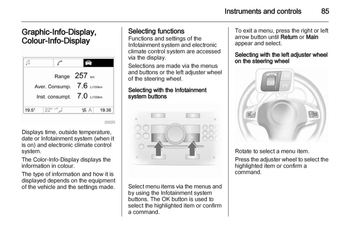 Opel Corsa D owners manual / page 87