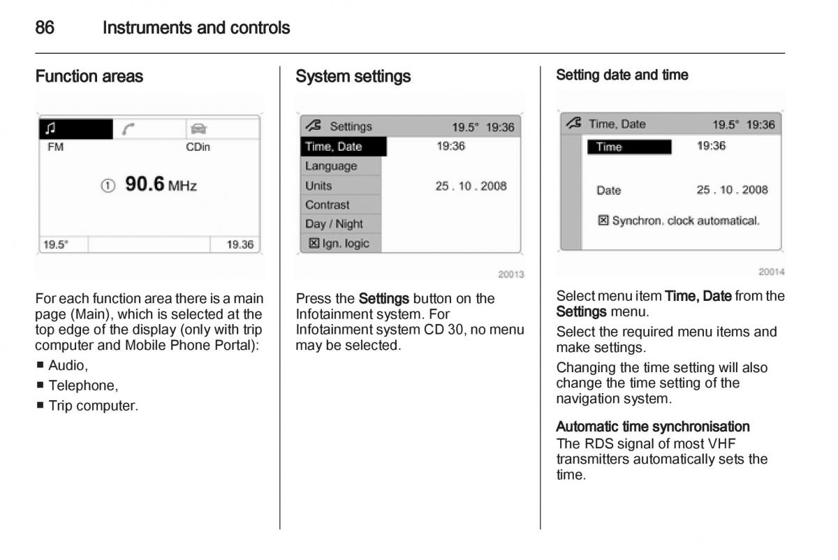 Opel Corsa D owners manual / page 88