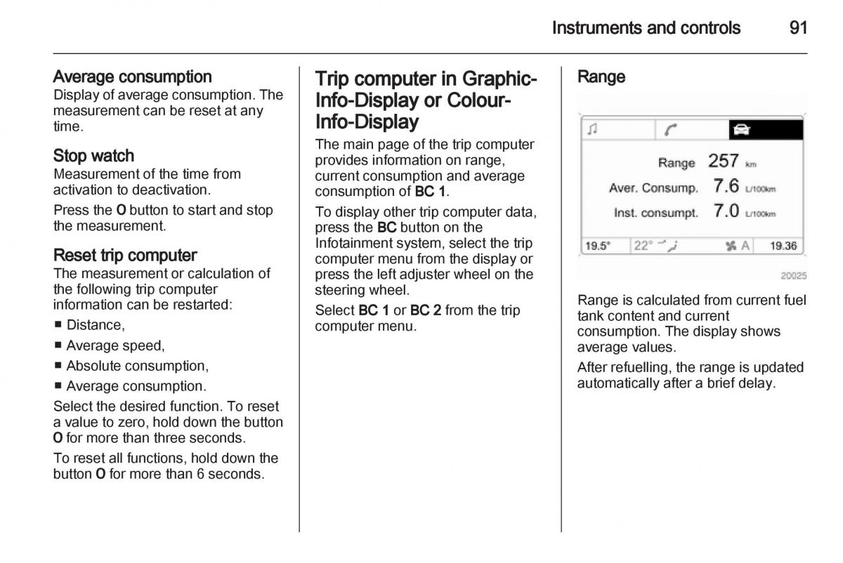 Opel Corsa D owners manual / page 93