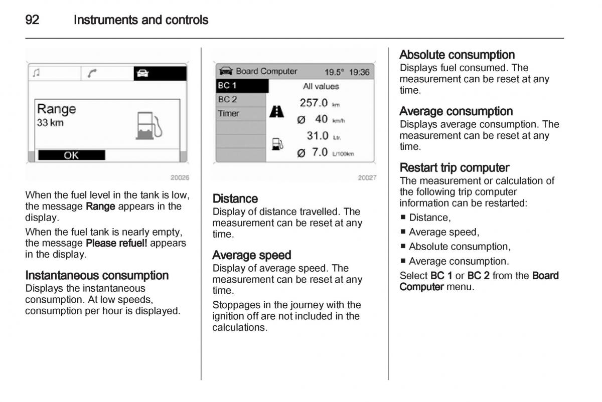 Opel Corsa D owners manual / page 94