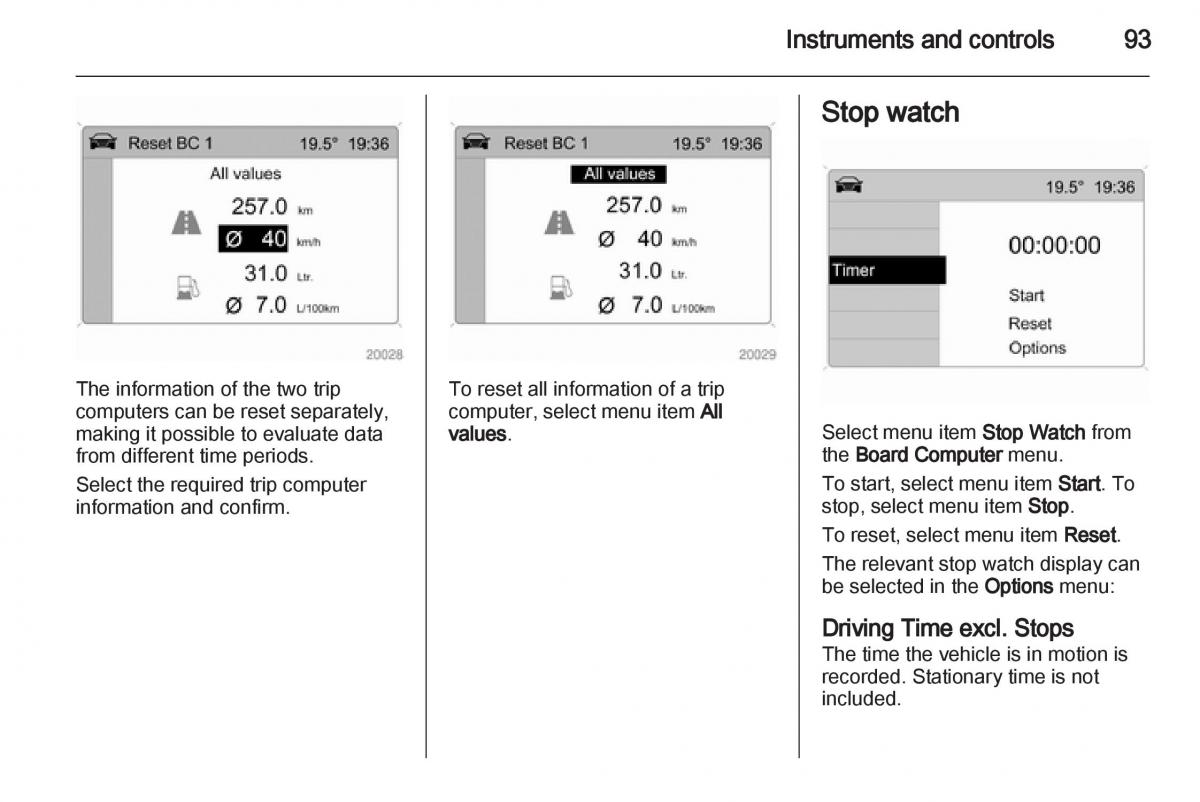 Opel Corsa D owners manual / page 95