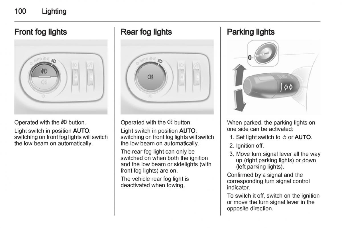 Opel Corsa D owners manual / page 102