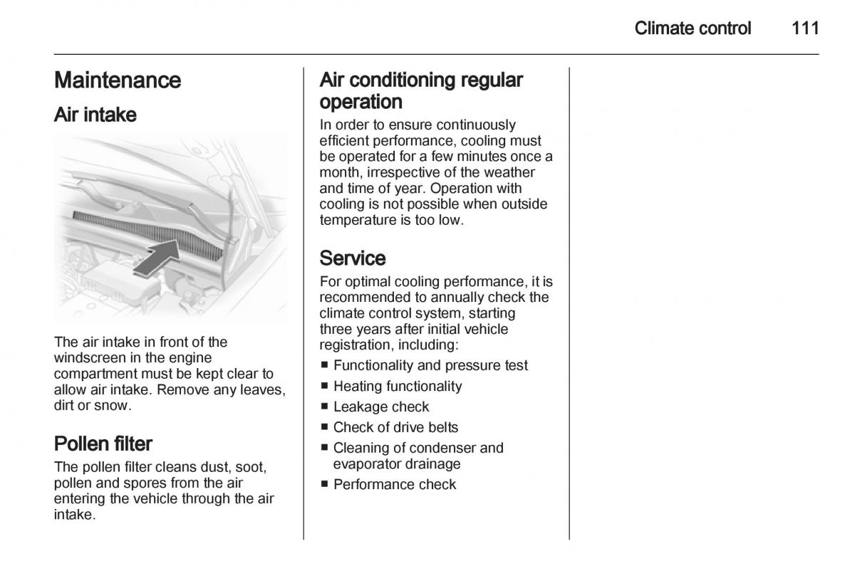 Opel Corsa D owners manual / page 113