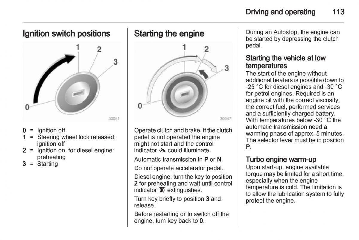 Opel Corsa D owners manual / page 115