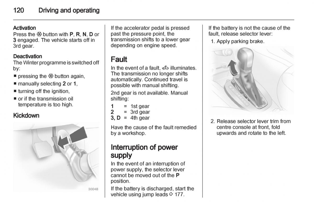 Opel Corsa D owners manual / page 122