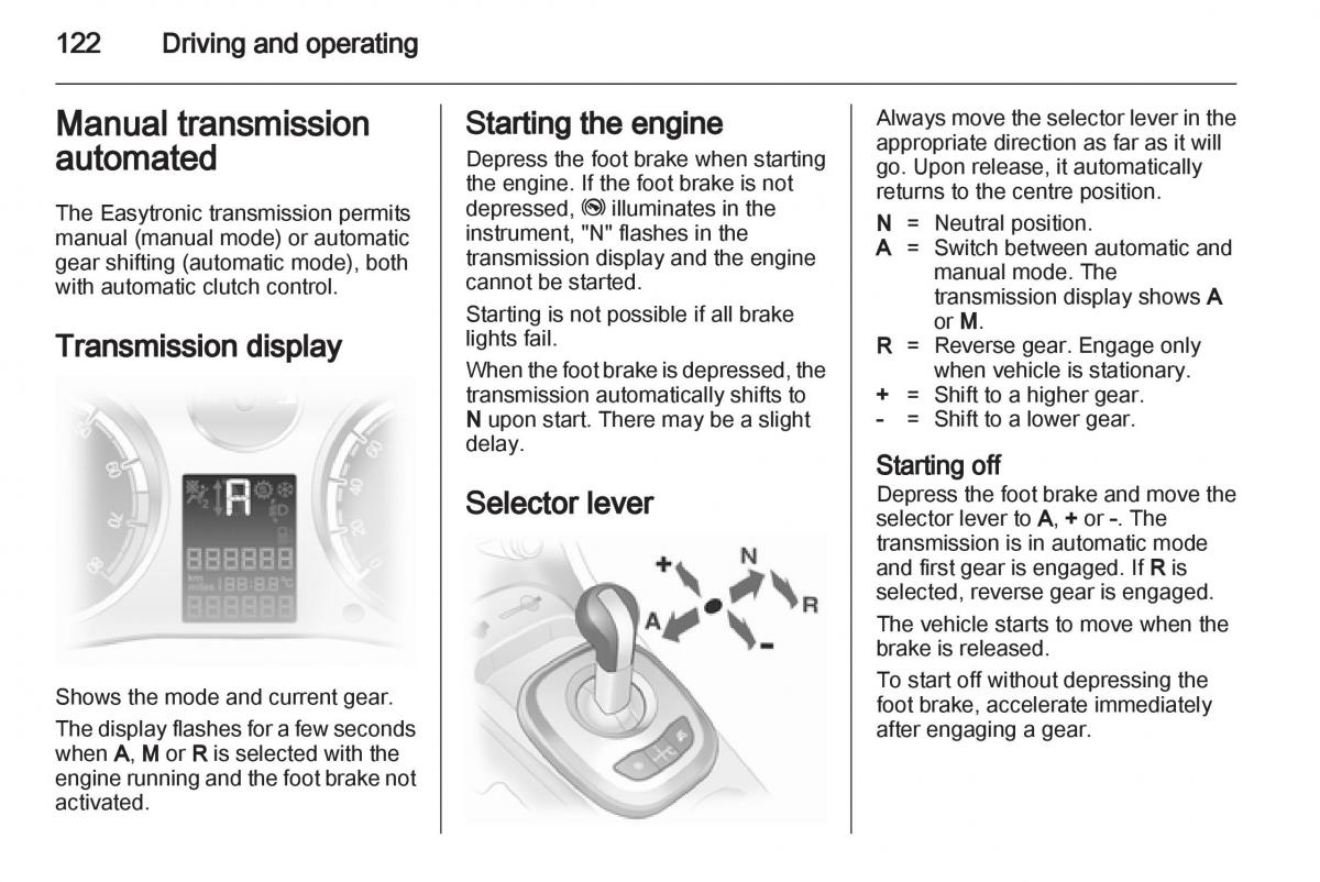 Opel Corsa D owners manual / page 124