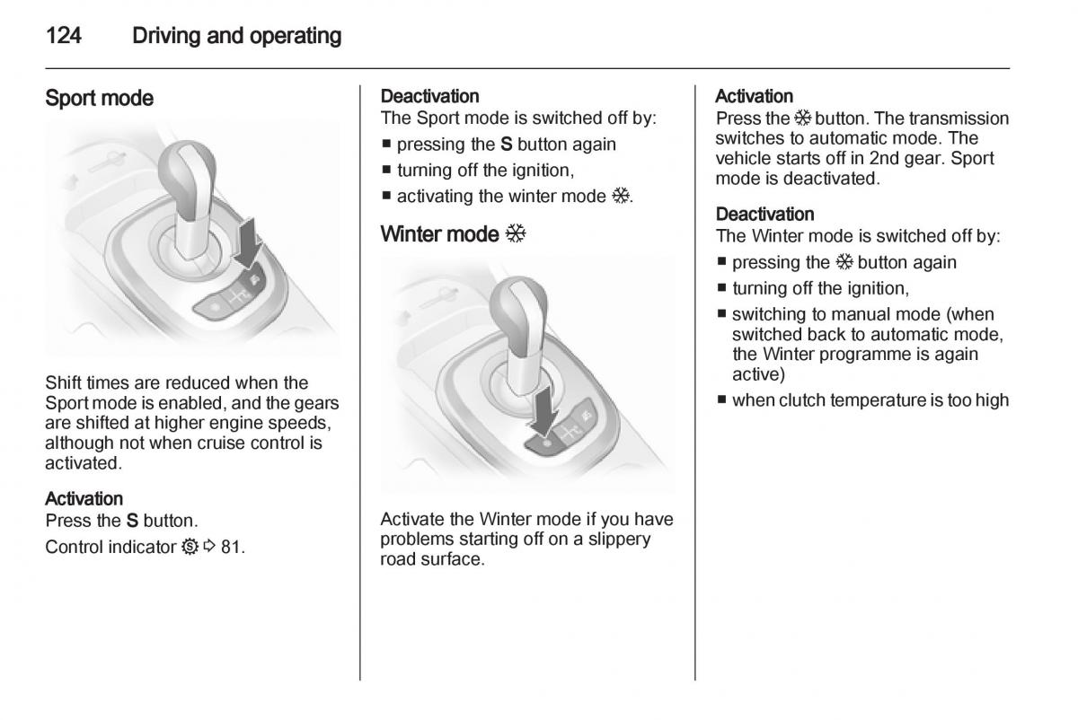 Opel Corsa D owners manual / page 126