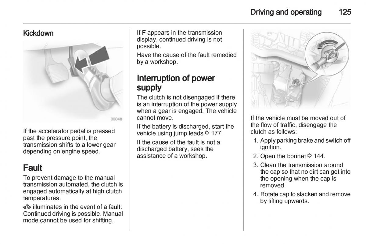 Opel Corsa D owners manual / page 127