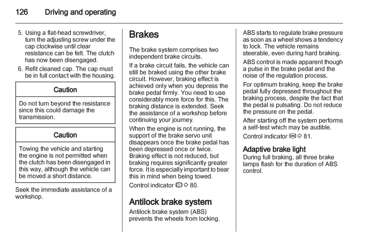 Opel Corsa D owners manual / page 128