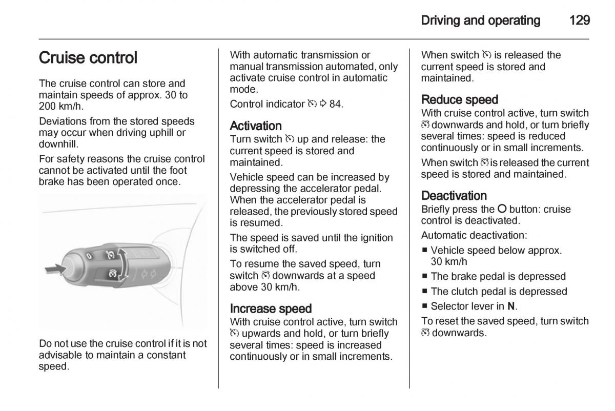 Opel Corsa D owners manual / page 131