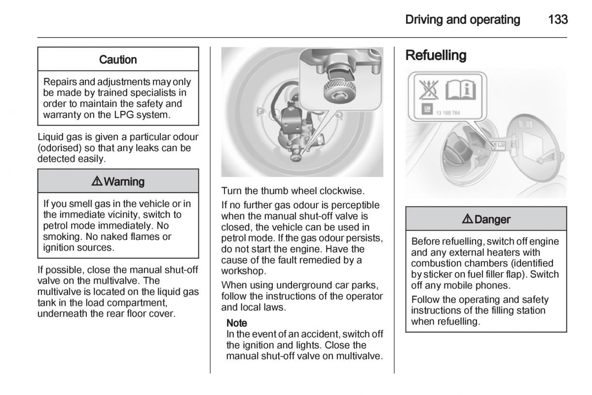 Opel Corsa D owners manual / page 135