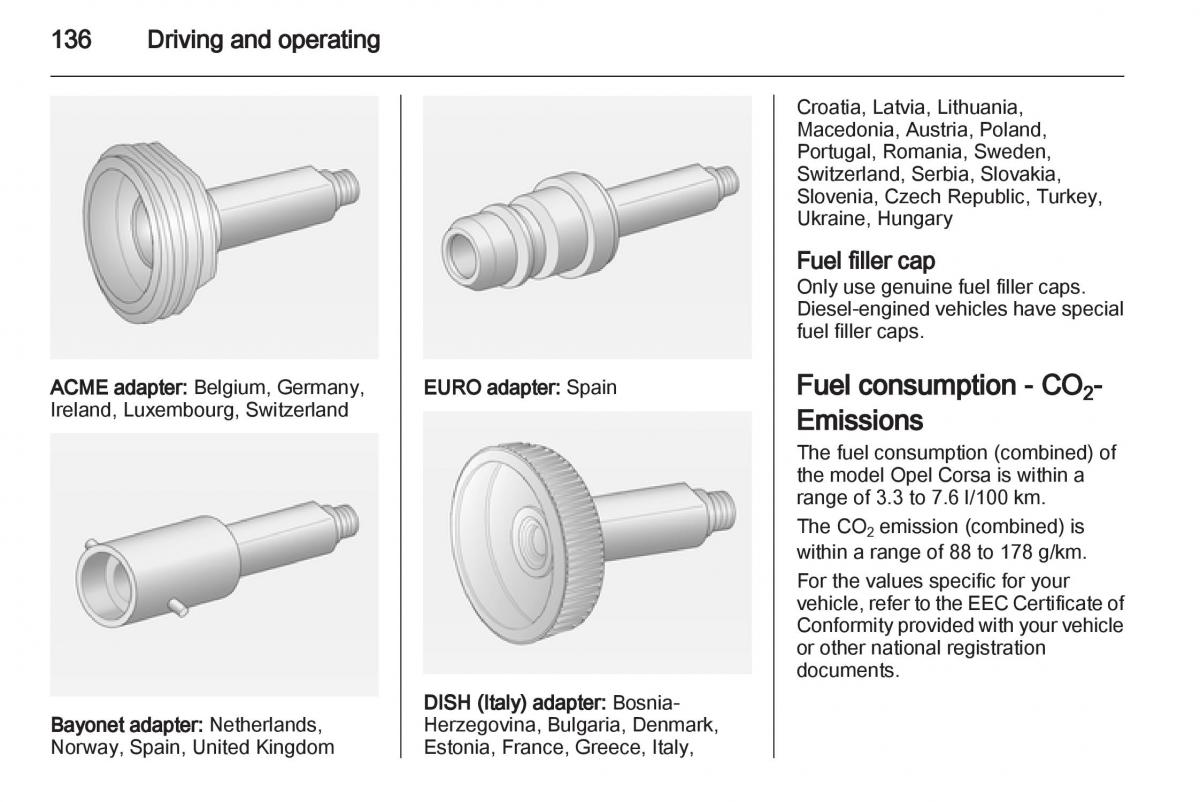 Opel Corsa D owners manual / page 138