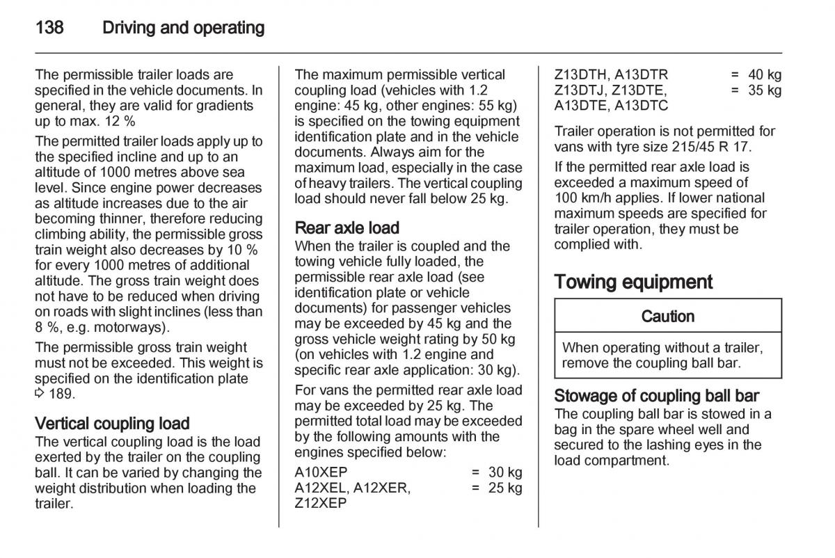 Opel Corsa D owners manual / page 140