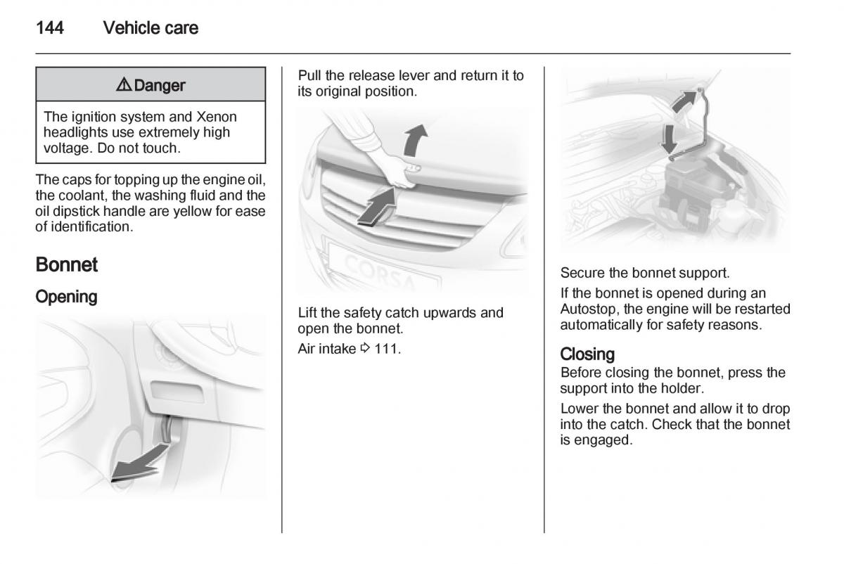 Opel Corsa D owners manual / page 146