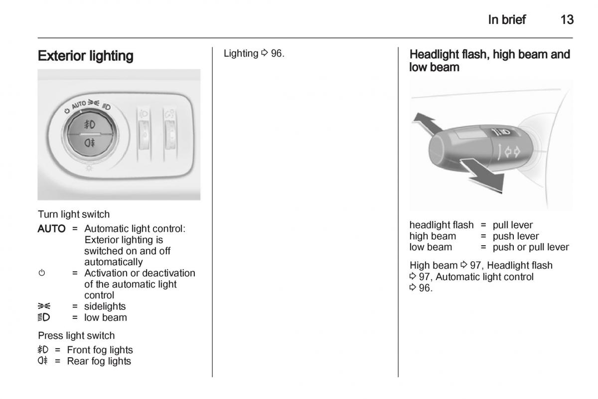 Opel Corsa D owners manual / page 15