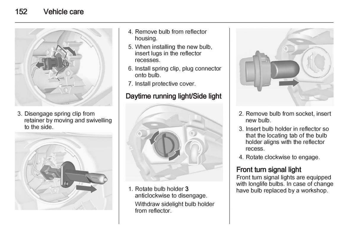 Opel Corsa D owners manual / page 154