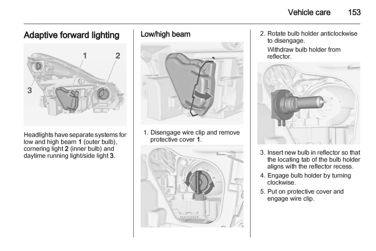 Opel Corsa D owners manual / page 155