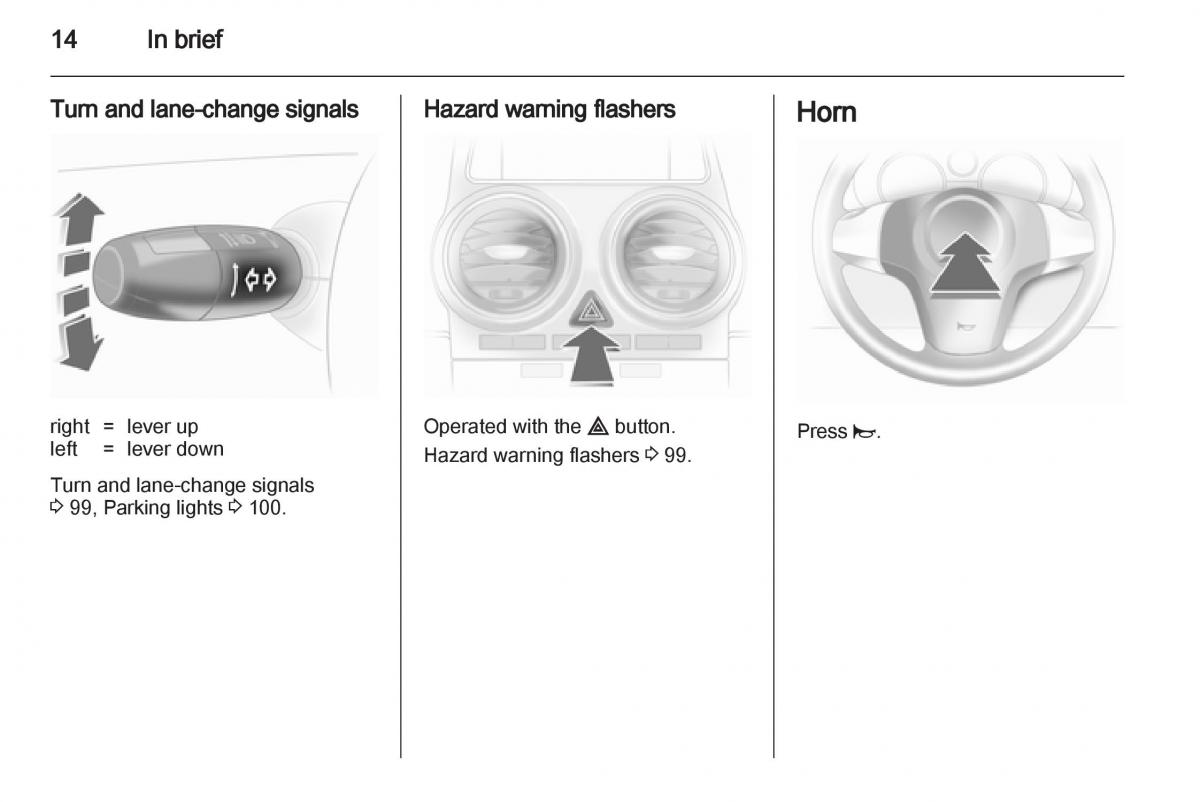 Opel Corsa D owners manual / page 16