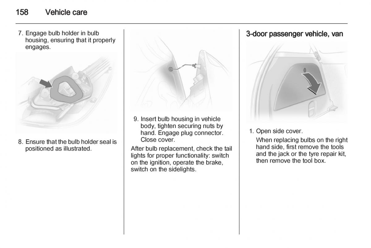 Opel Corsa D owners manual / page 160