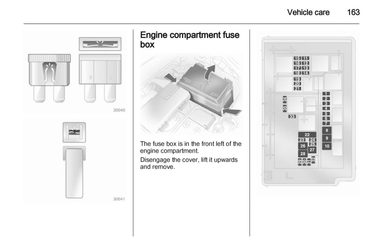 Opel Corsa D owners manual / page 165