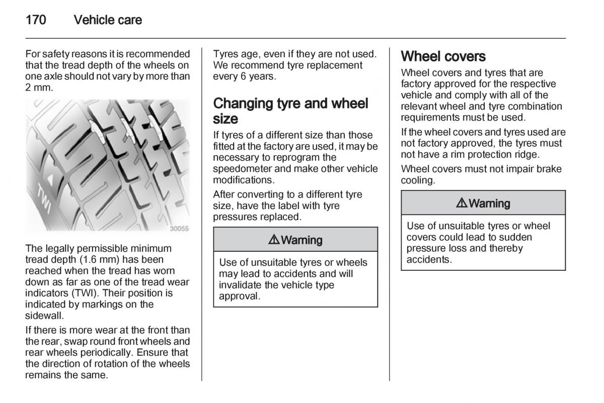 Opel Corsa D owners manual / page 172