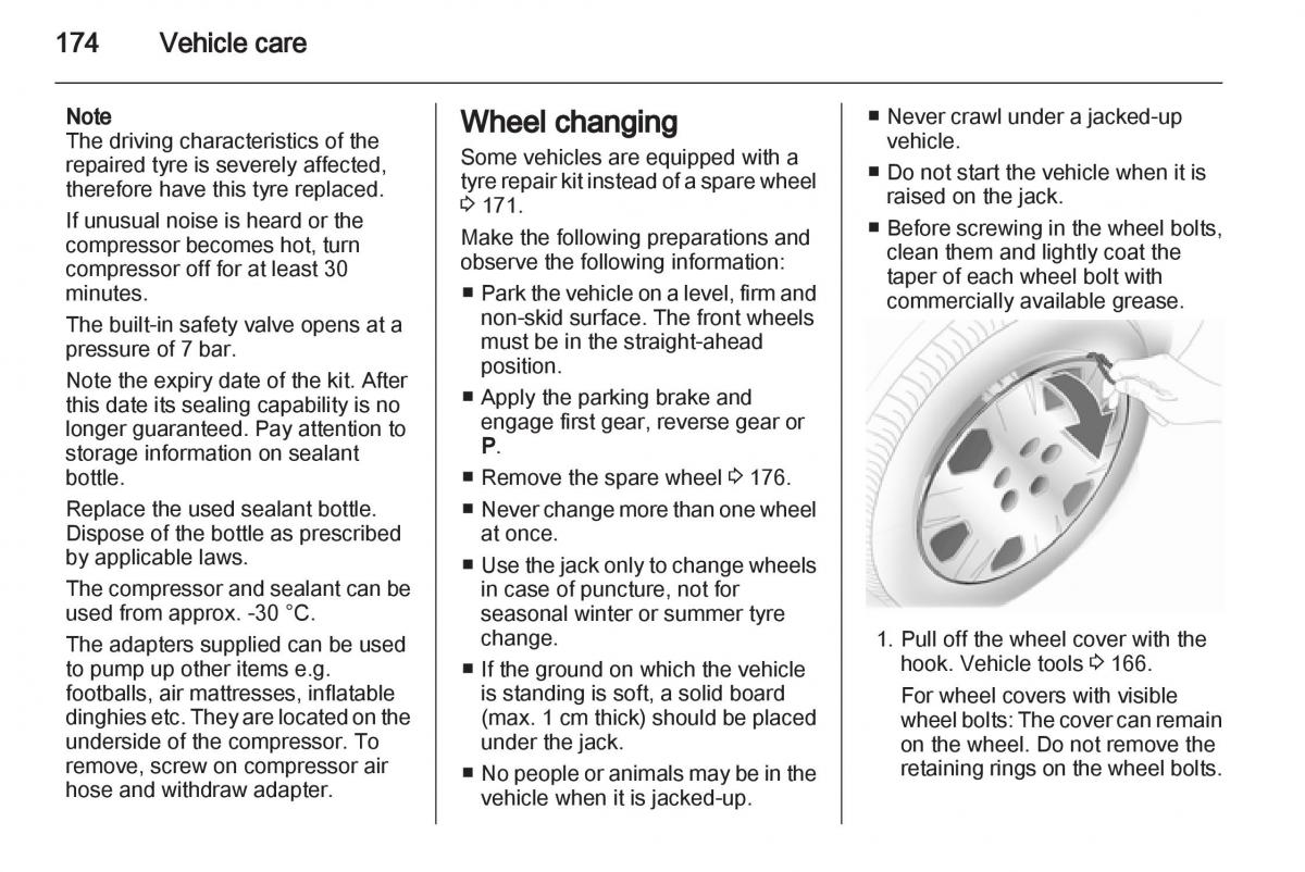 Opel Corsa D owners manual / page 176