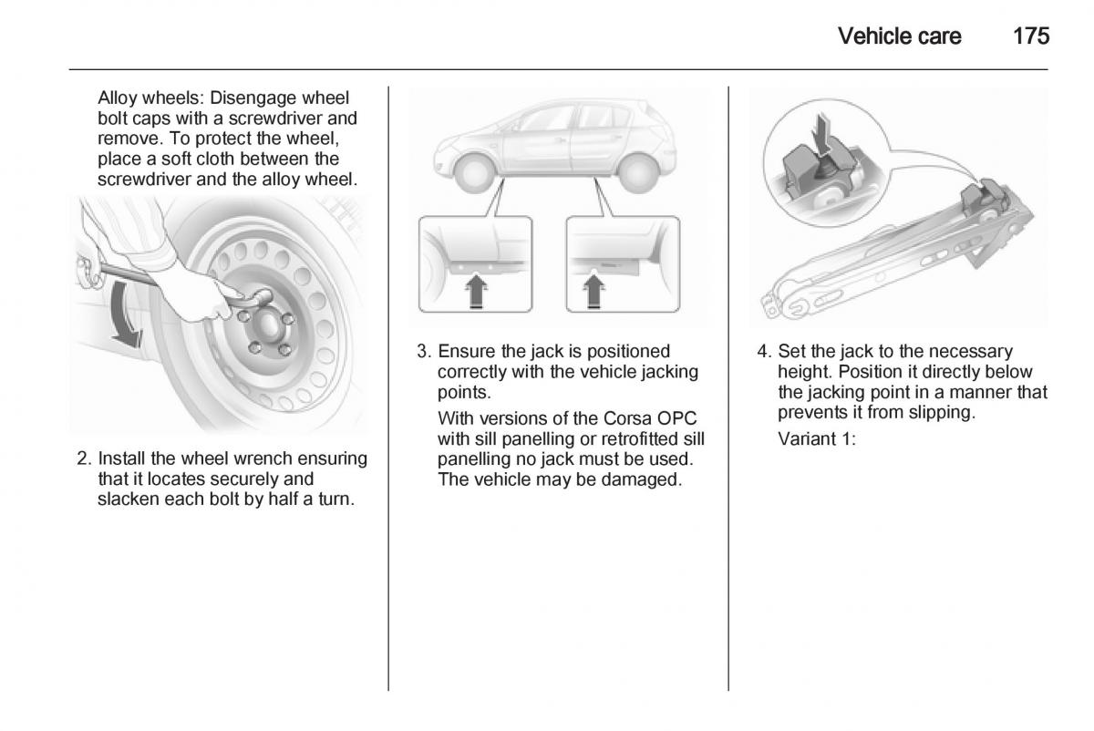 Opel Corsa D owners manual / page 177