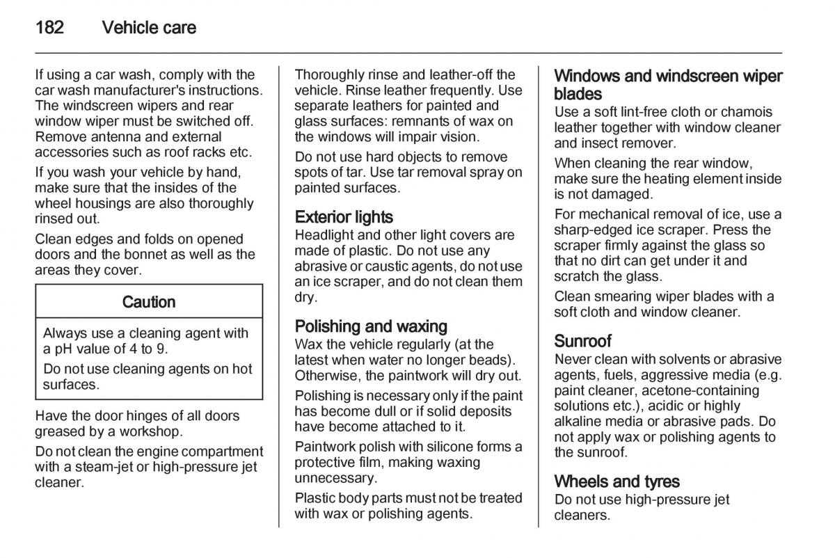 Opel Corsa D owners manual / page 184