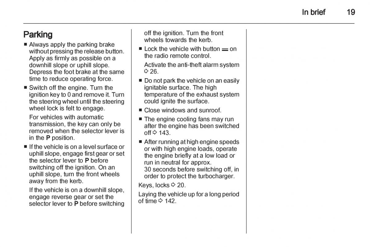 Opel Corsa D owners manual / page 21