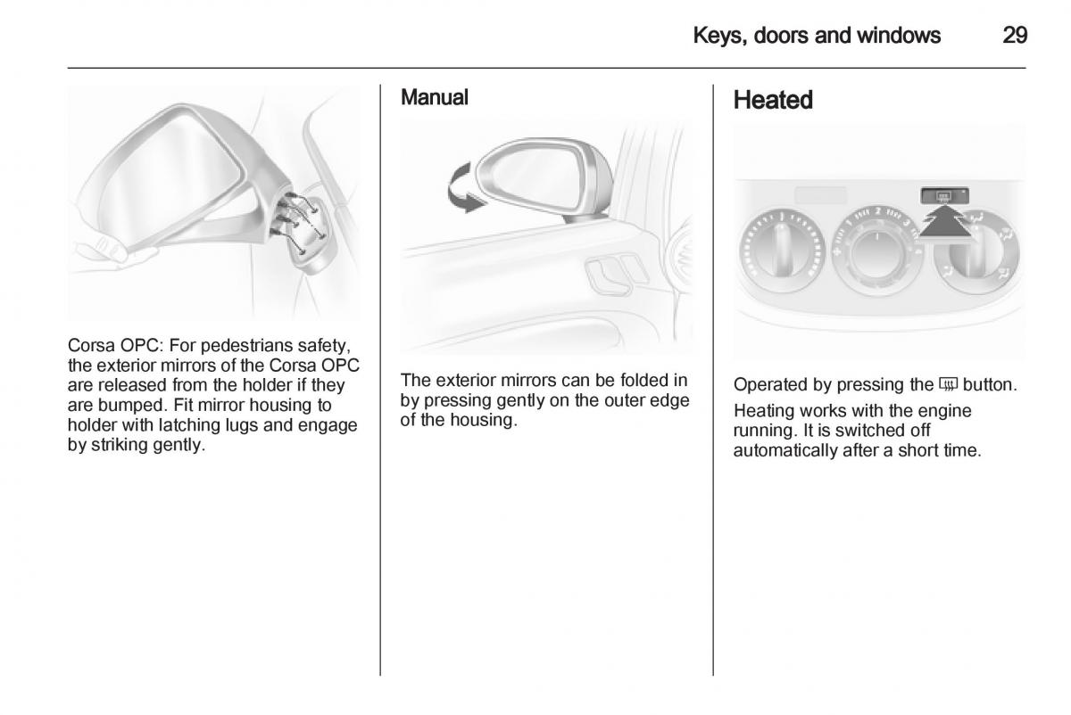 Opel Corsa D owners manual / page 31