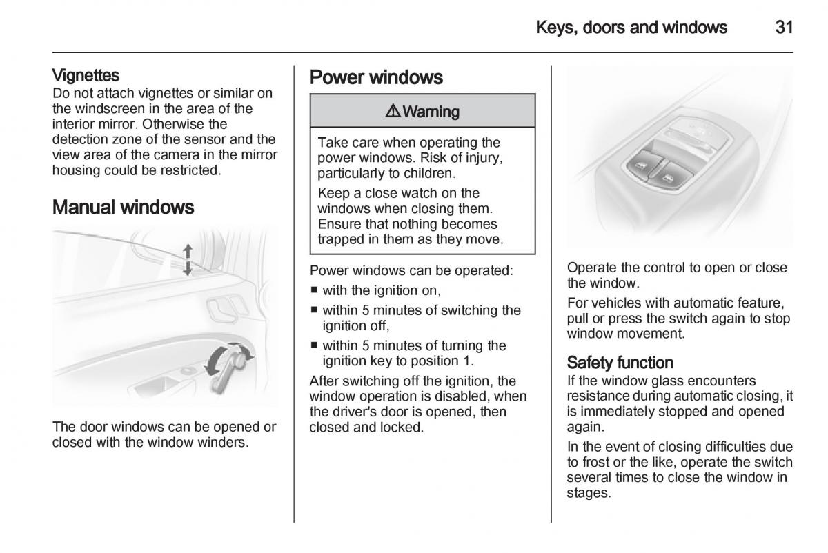 Opel Corsa D owners manual / page 33